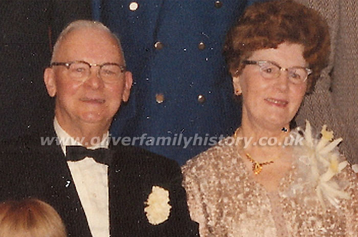 This photograph is of William 'the neon light pioneer' Bayliss and his wife Bessie Bayliss, on thier 50th Wedding Anniversary, 14 April 1972.